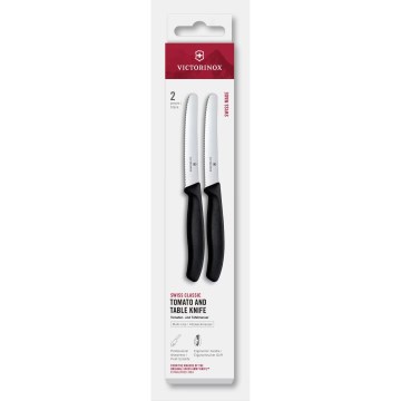 Victorinox - Set kuhinjskih noževa za povrće SWISS CLASSIC, 11 cm, 2 kom, crna