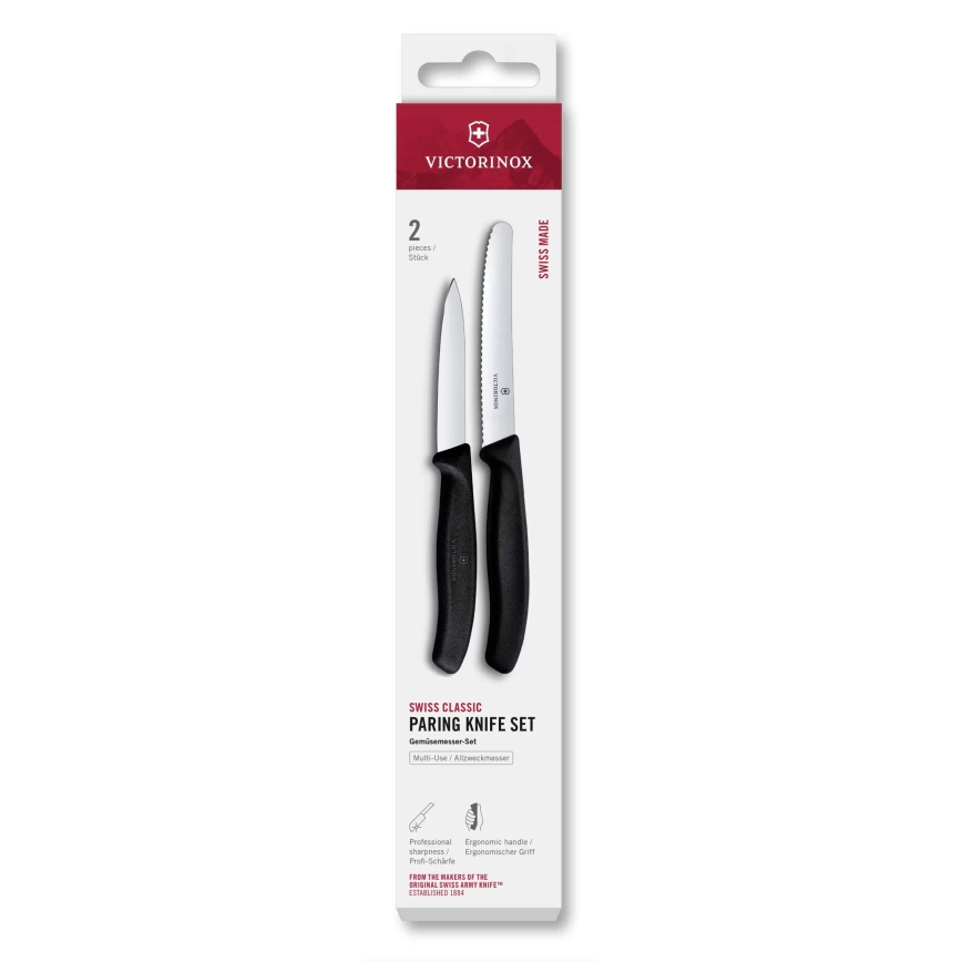 Victorinox - Set kuhinjskih noževa za povrće SWISS CLASSIC 2 kom crne boje