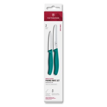 Victorinox - Set kuhinjskih noževa za povrće SWISS CLASSIC, 2 kom, tirkizni