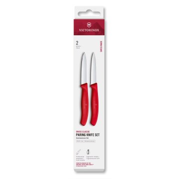 Victorinox - Set kuhinjskih noževa za povrće SWISS CLASSIC 8 cm, 2 kom, crvena