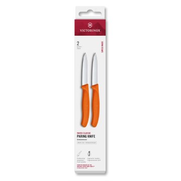 Victorinox - Set kuhinjskih noževa za povrće SWISS CLASSIC 8 cm, 2 kom, narandžaste boje