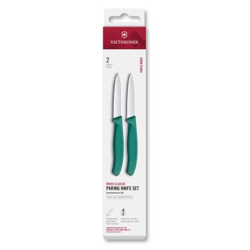 Victorinox - Set kuhinjskih noževa za povrće SWISS CLASSIC 8 cm 2 kom tirkizna