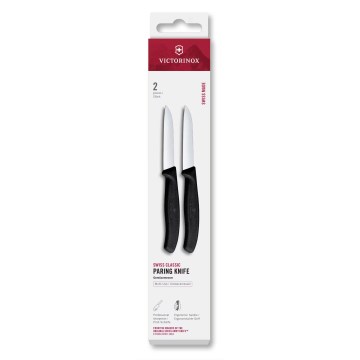 Victorinox - Set kuhinjskih noževa za povrće SWISS CLASSIC 8 cm, 2 kom, u crnoj boji