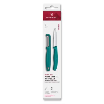 Victorinox - Set kuhinjskog noža i gulilice SWISS CLASSIC tirkizni