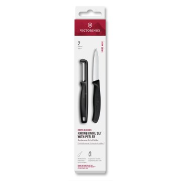 Victorinox - Set kuhinjskog noža sa ljuštilicom SWISS CLASSIC, u crnoj boji
