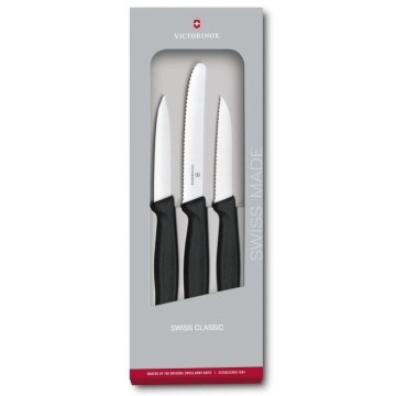 Victorinox - Set od 3 noža za sečenje povrća, crne boje