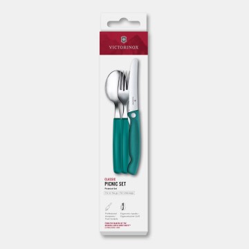 Victorinox - Set pribora za piknik SWISS CLASSIC, 3 kom, tirkizna