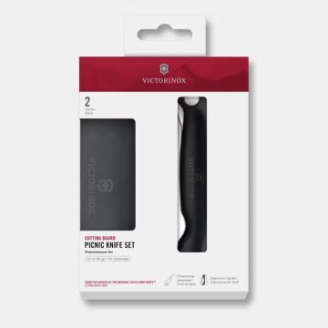 Victorinox - Sklopivi nož SWISS CLASSIC 11 cm, crne boje + daska za sečenje