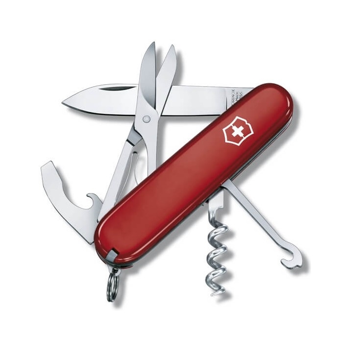 Victorinox - Višenamenski džepni nož COMPACT 9,1 cm/15 funkcija crvene boje