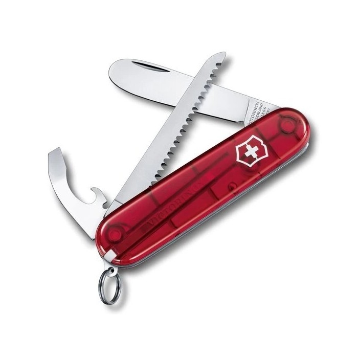 Victorinox - Višenamenski džepni nož MY FIRST VICTORINOX 8,4 cm/8 funkcija crveni