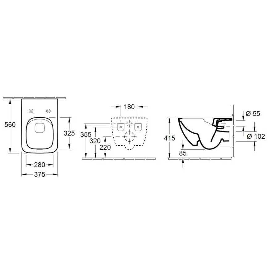 Villeroy & Boch 4611RS01 - Zidna WC šolja, prigušiva daska VENTICELLO keramika/bela