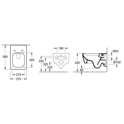 Villeroy & Boch 4633R001 - Viseća WC šolja MEMENTO keramika/bela