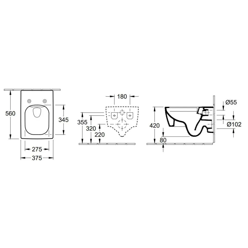 Villeroy & Boch 4633R001 - Viseća WC šolja MEMENTO keramika/bela