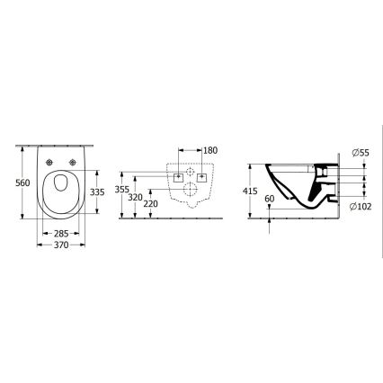 Villeroy & Boch 4670T0T2 - Viseće WC SUBWAY 3.0 keramika/bela
