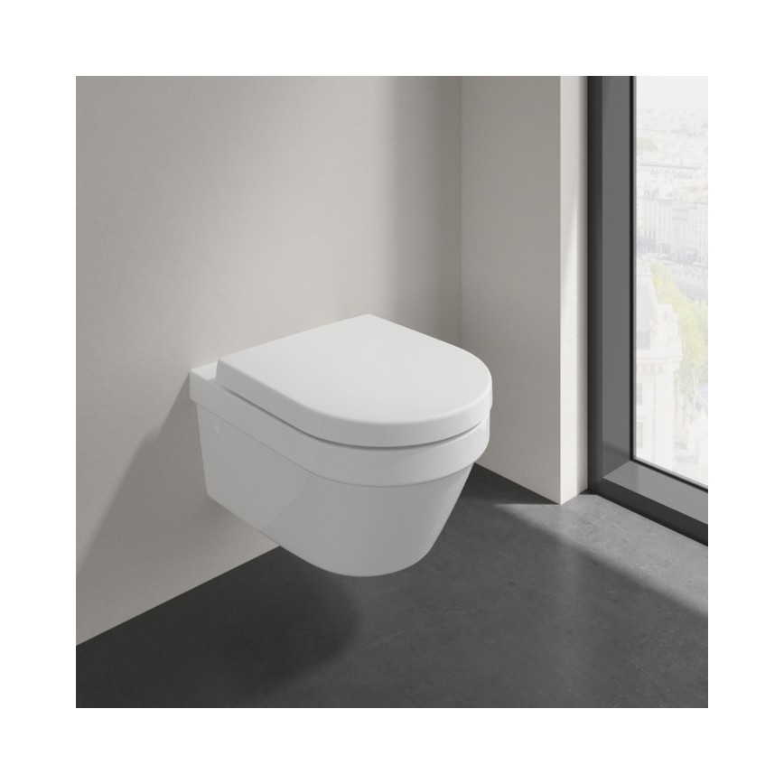 Villeroy & Boch 4694HR01 - Zidna WC školjka sa SoftClose daskom ARCHITECTURA keramika/bela
