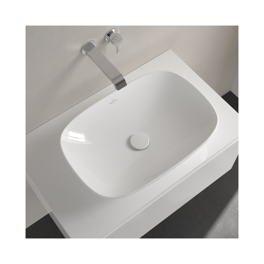 Villeroy & Boch 4A490101 - Nadgradni umivaonik na ploču LOOP&FRIENDS 56x38 cm keramika/bela