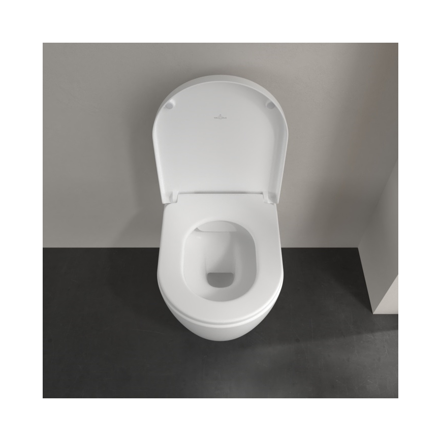 Villeroy & Boch 5656HRRW - Zidna WC šolja sa WC daskom SoftClose AVENTO keramika/bela