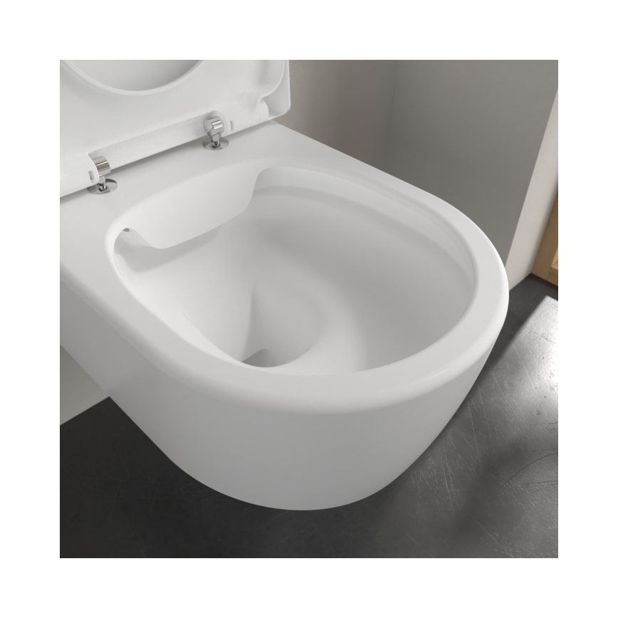 Villeroy & Boch 5656HRRW - Zidna WC šolja sa WC daskom SoftClose AVENTO keramika/bela