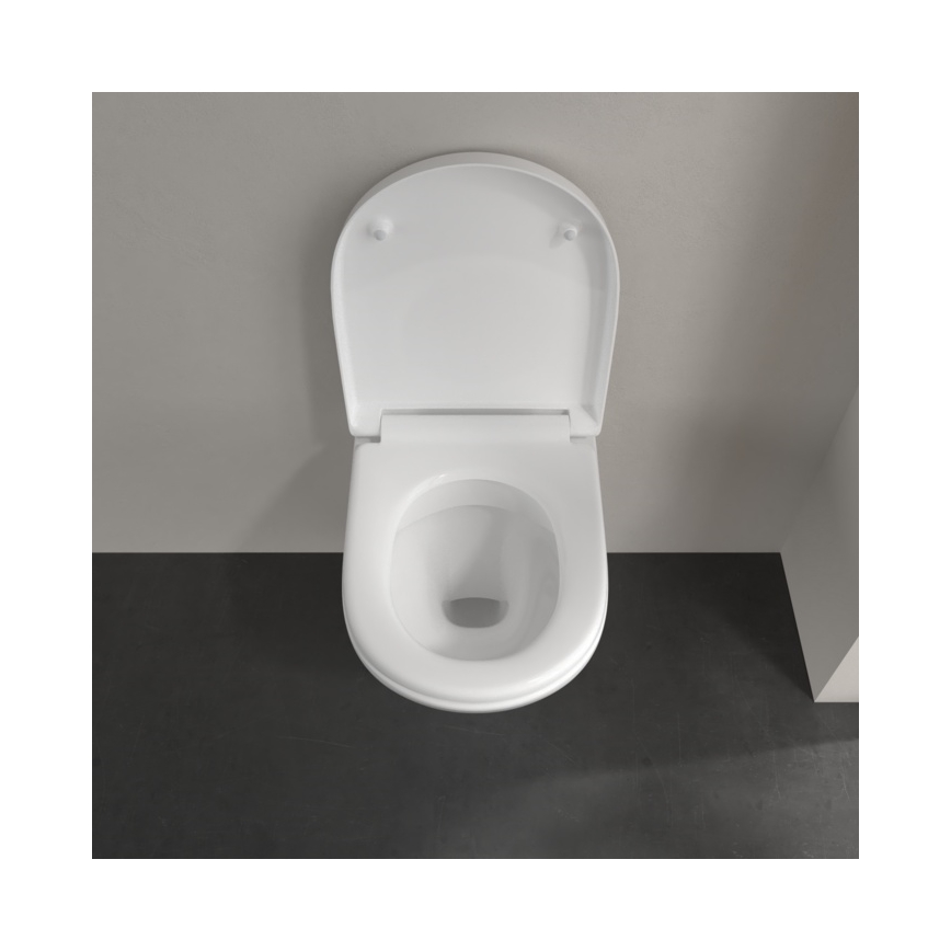 Villeroy & Boch 5688HR01 - Viseća WC školjka sa prigušiva daskom SoftClose O.NOVO keramika/bela