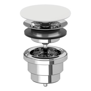 Villeroy & Boch 680800RW - Sliv za umivaonik, beli/sjajni hrom