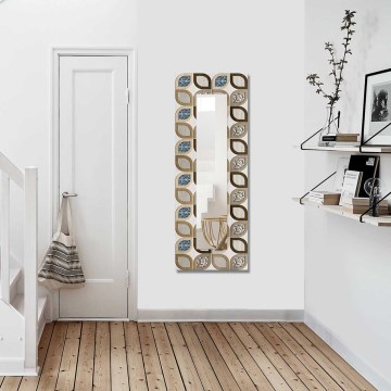 Višebojno zidno ogledalo 120x40 cm