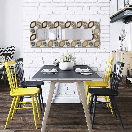 Višebojno zidno ogledalo 120x40 cm