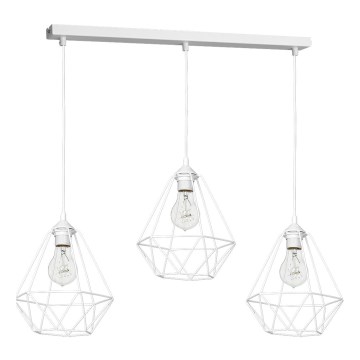 Viseće svetlo BASKET 3xE27/60W/230V belo