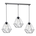 Viseće svetlo BASKET 3xE27/60W/230V sivo