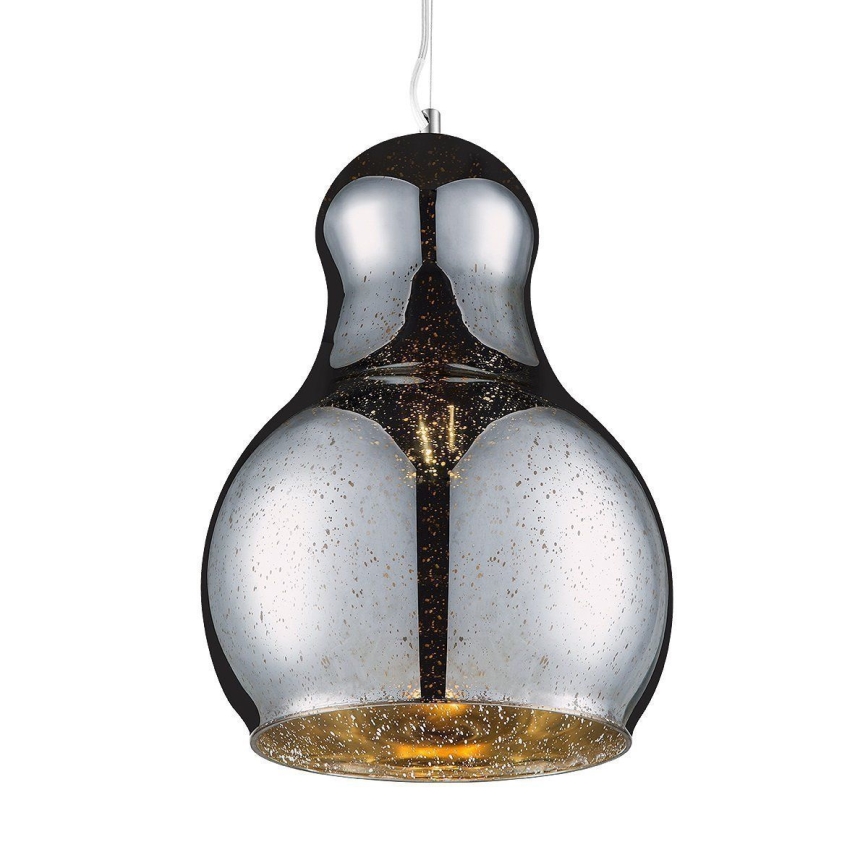 Luster na sajli BELLO 1xE27/60W/230V, prečnik 30 cm, matni hrom