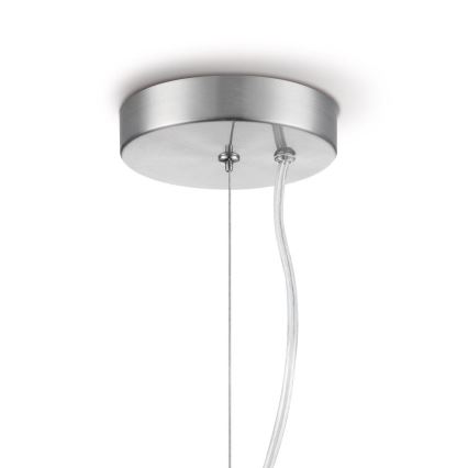 Luster na sajli BELLO 1xE27/60W/230V, prečnik 30 cm, matni hrom