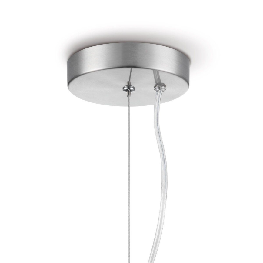 Luster na sajli BELLO 1xE27/60W/230V, prečnik 30 cm, matni hrom