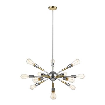 Viseći luster COMET 12xE27/11W/230V sjajni krom/zlatna