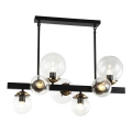 Viseći luster HYPERION 7xE27/7W/230V crno/prozirna