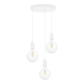 Viseći luster MIROS na sajli 3xE27/60W/230V, okrugao, beo