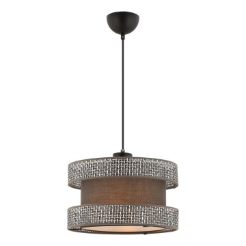 Viseći luster na kablu HALO 1xE27/60W/230V smeđa/siva