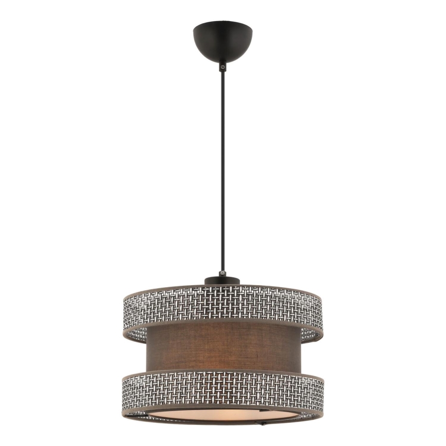 Viseći luster na kablu HALO 1xE27/60W/230V smeđa/siva