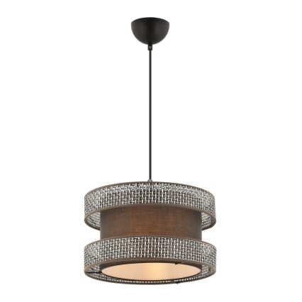 Viseći luster na kablu HALO 1xE27/60W/230V smeđa/siva