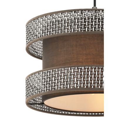 Viseći luster na kablu HALO 1xE27/60W/230V smeđa/siva