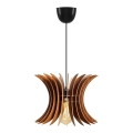 Viseći luster na sajli 1xE27/60W/230V, braon, prečnik 20 cm
