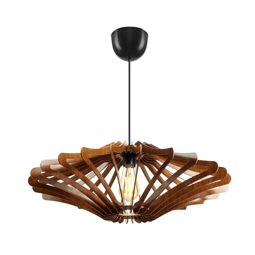 Viseći luster na sajli 1xE27/60W/230V, braon, prečnik 59 cm