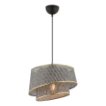 Viseći luster na sajli BARETTE 1xE27/60W/230V siva/zlatna