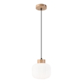 Viseći luster na sajli HARMONY 1xE27/15W/230V prečnik 20 cm bela/hrast