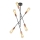 Viseći luster STRAIGHT 6xE27/15W/230V crno/bakrena