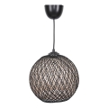 Visilica na kablu JUTE 1xE27/60W/230V crna