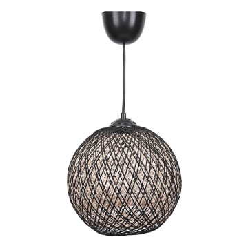 Visilica na kablu JUTE 1xE27/60W/230V crna
