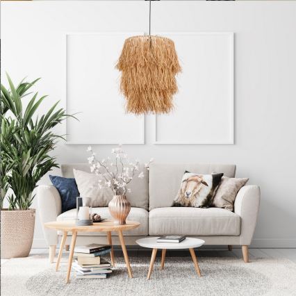 Visilica TASSEL na sajli, 1xE27/40W/230V, abažur od rafije
