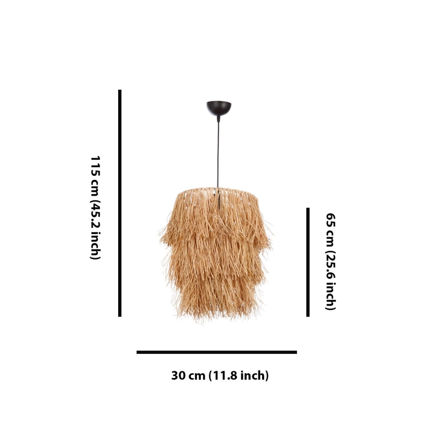 Visilica TASSEL na sajli, 1xE27/40W/230V, abažur od rafije