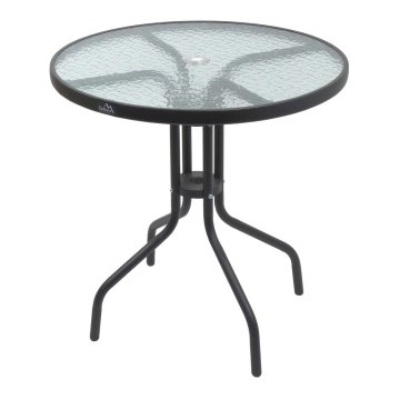 Vrtni sto prečnika 70 cm, crne boje
