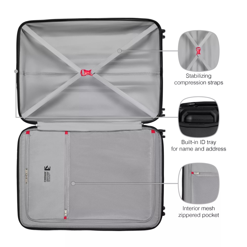 Wenger - Putni kofer na točkovima 93 l Prymo crna