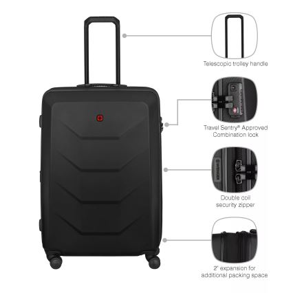 Wenger - Putni kofer na točkovima 93 l Prymo crna